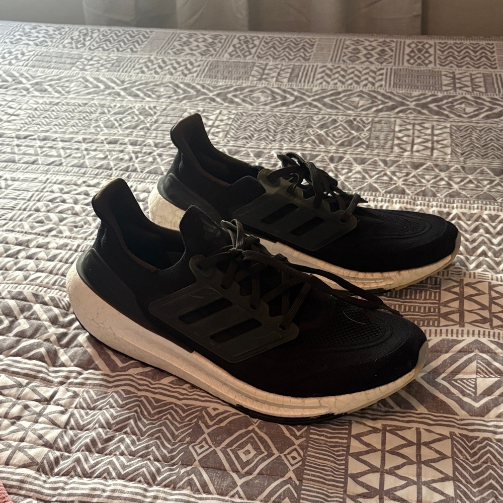 Men’s Adidas Ultraboost Black and White Athletic Shoes